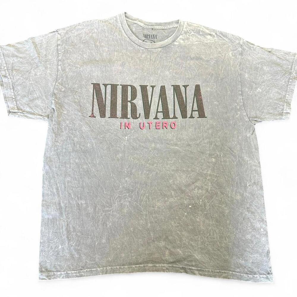 NIRVANA IN UTERO graphic tee, size XL.